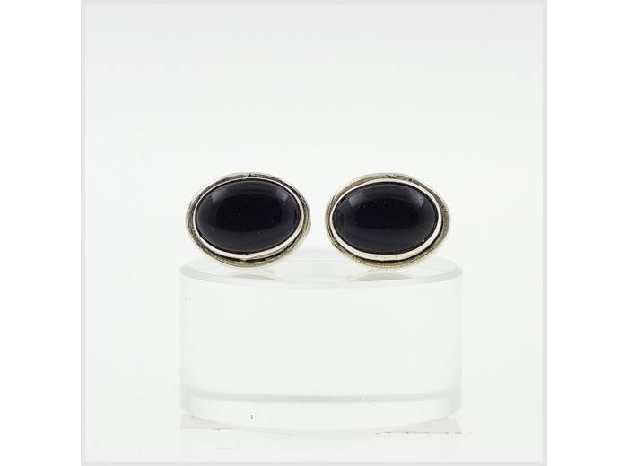 Puces Onyx en argent massif