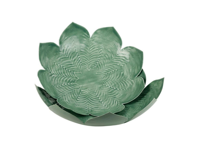 Ensemble 2 centres de table fer Floraly vert 13x40cm