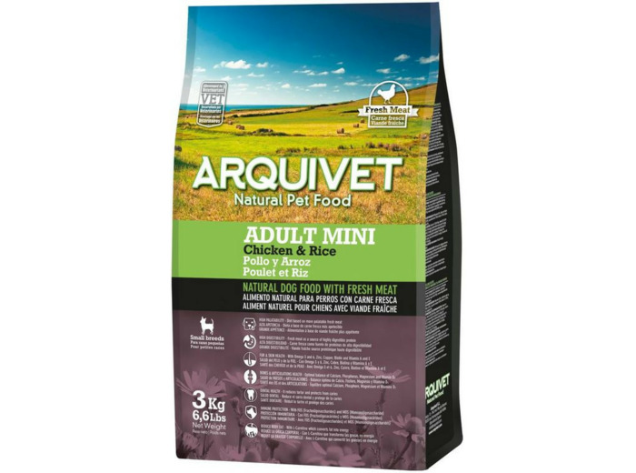 DOG ADULT MINI POULET ET RIZ ARQUIVET-2 FORMATS