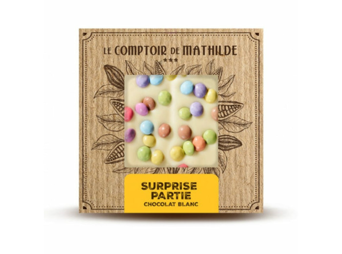 Tablette Surprise partie - Chocolat blanc - 80G