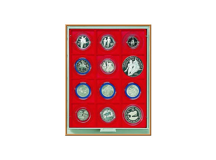 MEDAILLIER BOX MONNAIE 12 Cases 2213