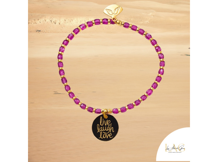 BRACELET MANTRA LIVE LAUGH LOVE