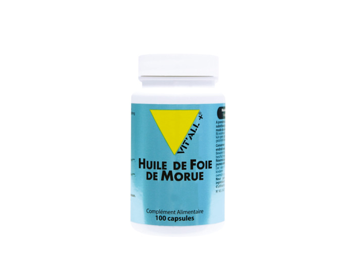 Huile foie de morue-100 capsules -Vit'all+