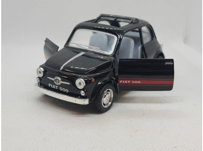 FIAT 500 NOIR VOITURE A FRICTION 1/24 SANS BOITE