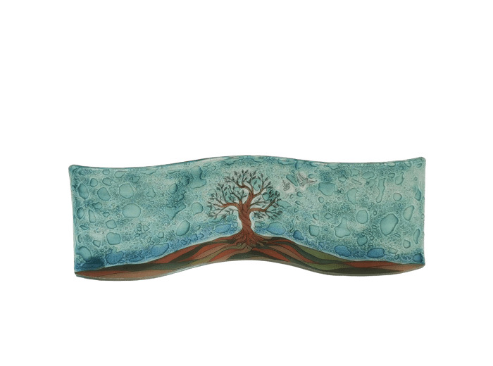 Vague en verre à poser 21 X 7cm- ARBRE DE VIE