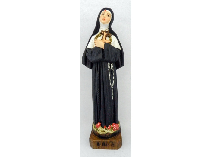 Ste Rita 20 cm - résine peinte main