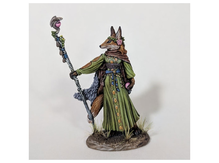 Fantasy : Female Kitsune Druid with Staff