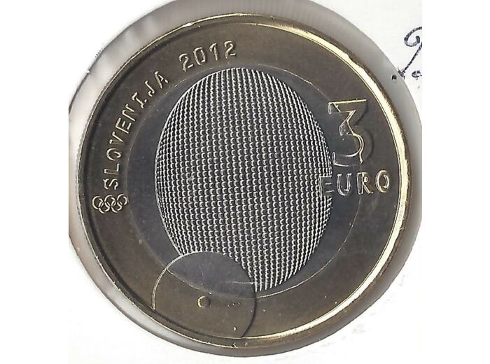 SLOVENIE 2012 3 EURO 100 ANS JEUX OLYMPIQUE SUP