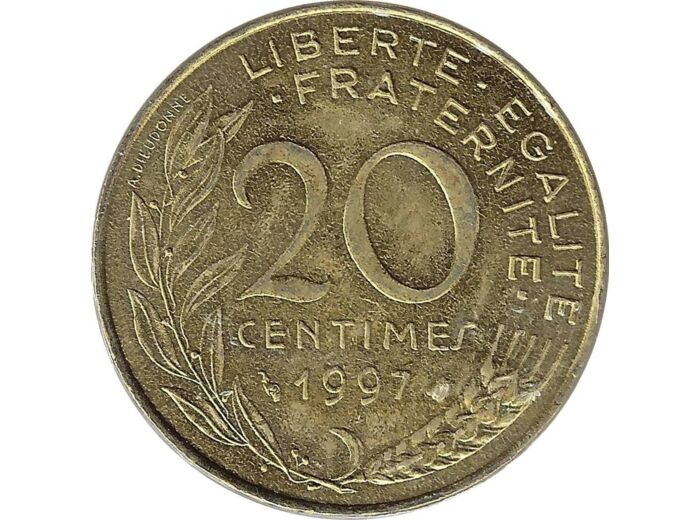 FRANCE 20 CENTIMES LAGRIFFOUL 1997 SUP