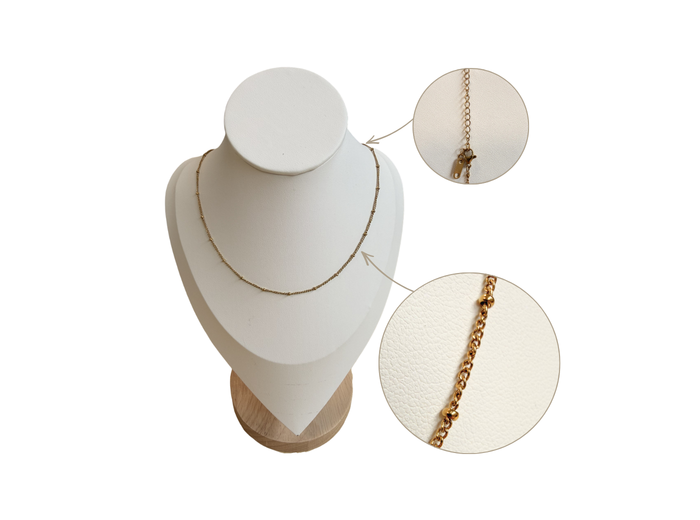 Collier en Acier inoxydable Doré 50cm - maille 1.5mm