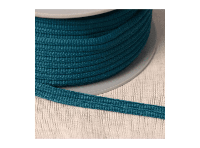 Double passepoil 518 bleu canard C26 8mm 100%polyester le mètre