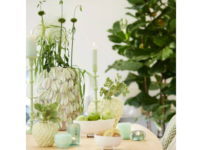 Vase Carambola céramique vert 35x33x47cm