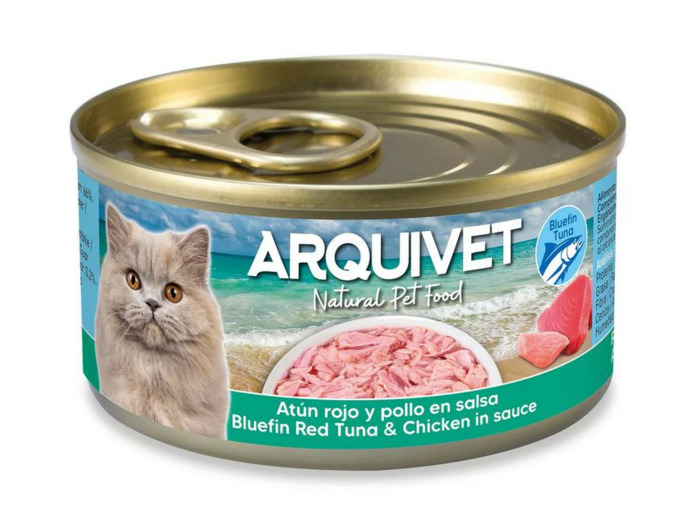 ARQUIVET, Filets de thon rouge et poulet en sauce - 80g