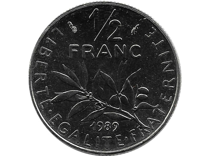 FRANCE 1/2 FRANC ROTY 1989 SUP/NC