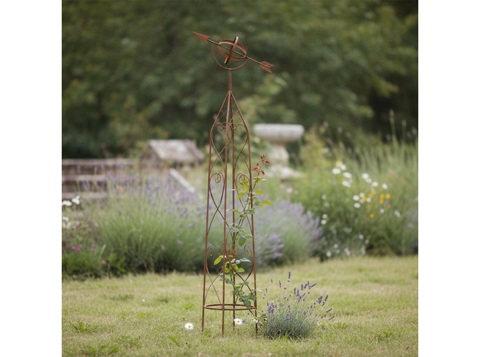 Support plantes fer Globe 40x23x137cm