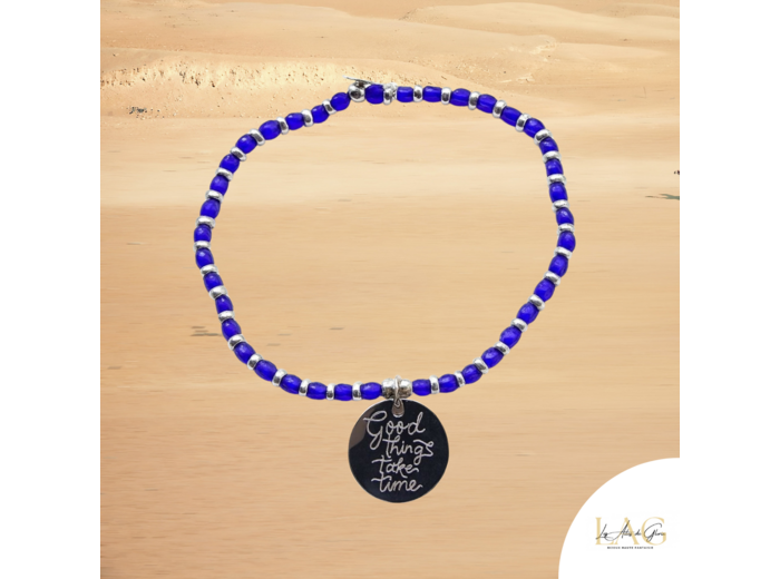 BRACELET MANTRA GOOD THINGS TAKE TIME
