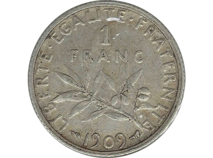 FRANCE 1 FRANC SEMEUSE 1909 TTB