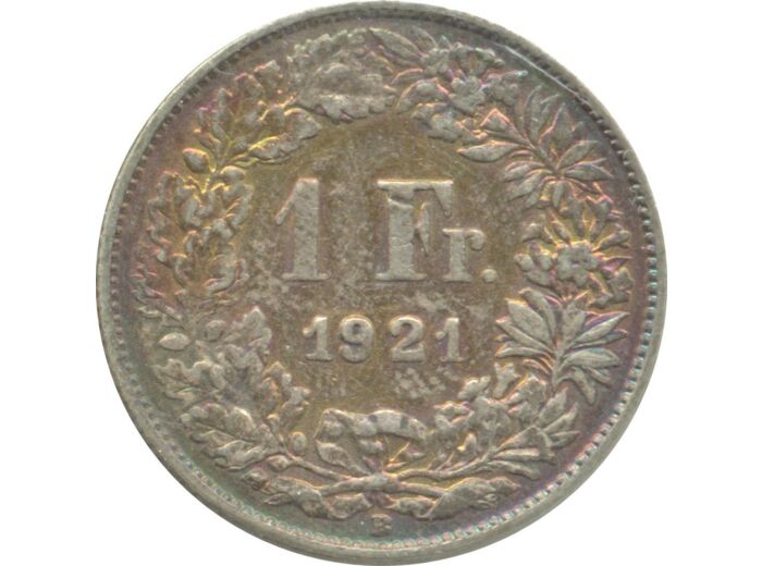 SUISSE 1 FRANC 1921 B TTB N1