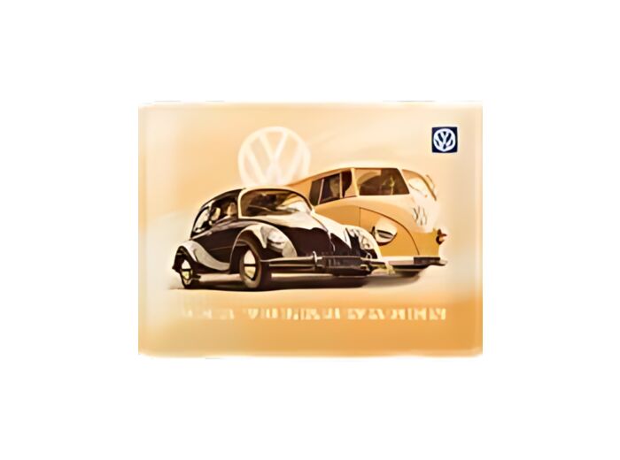 Plaque métal Volkswagen, VW Combi + COX - 30 x 40 cm - Nostalgic-Art