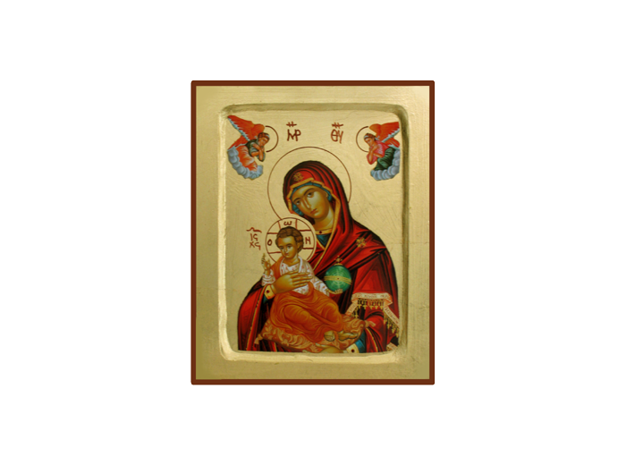 Icône dorée incurvée 14*18cm - VIERGE MIRACULEUSE