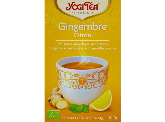 Tisane gingembre citron 17x1,8g Yogi Tea