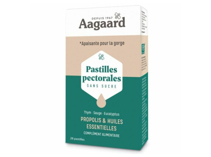 Pastilles Pectorales Propolis et huiles essentielles-28 pastilles-Aagaard