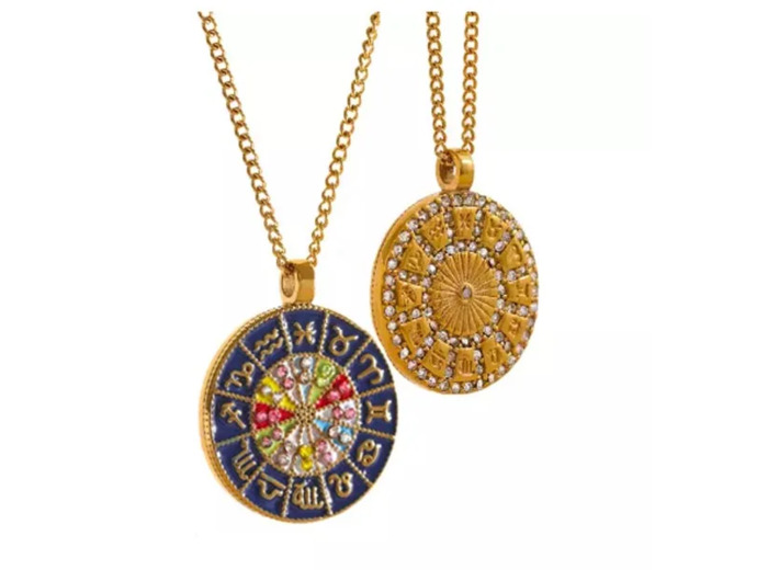 Collier Original avec Médaille 12 Signes Zodiaque