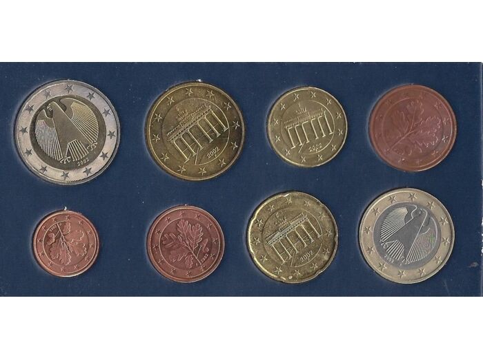 Allemagne 2002 J Serie 8 monnaies SUP