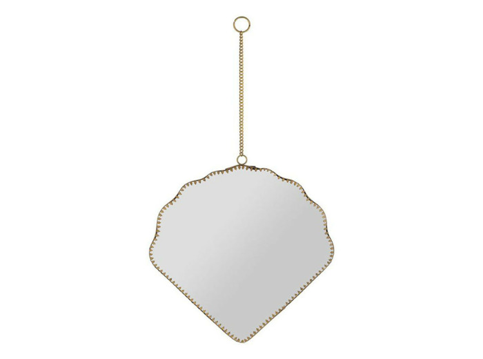 Miroir laiton doré Saint Jacques 23x23cm