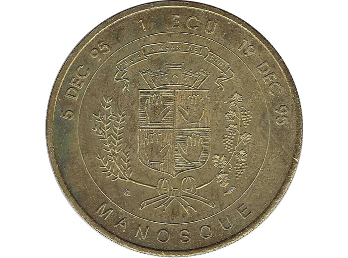 ECUS TEMPORAIRES 1 ECU DE MANOSQUE 1995 UNC