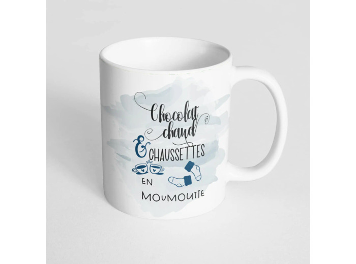 Mug Chocolat chaud et chaussettes en moumoutte