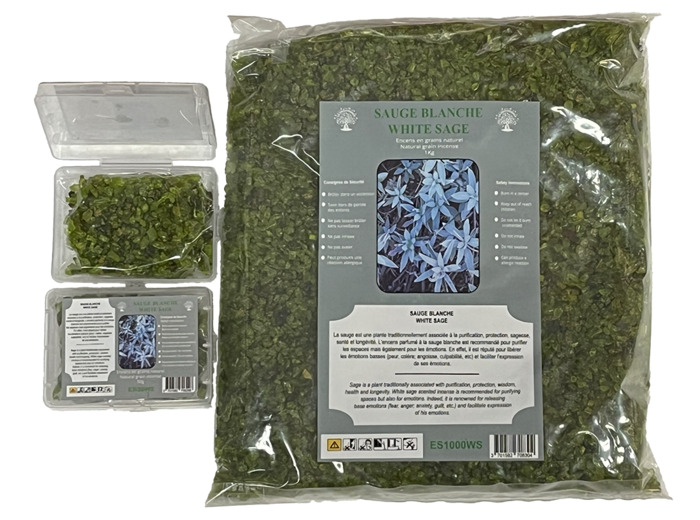 Encens en Grains Sauge Blanche - Sachet de 1 Kilo