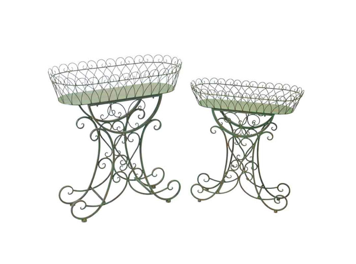 Ensemble de 2 jardinières ovale 74x34x82cm