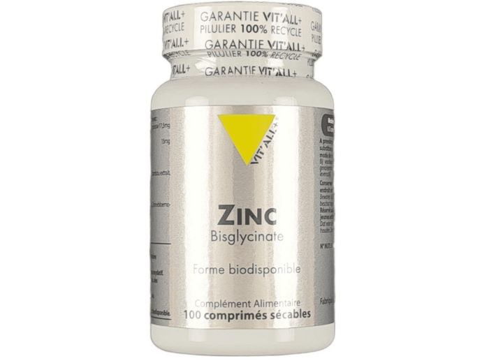 Zinc Bisglycinate 100 comprimés sécables
