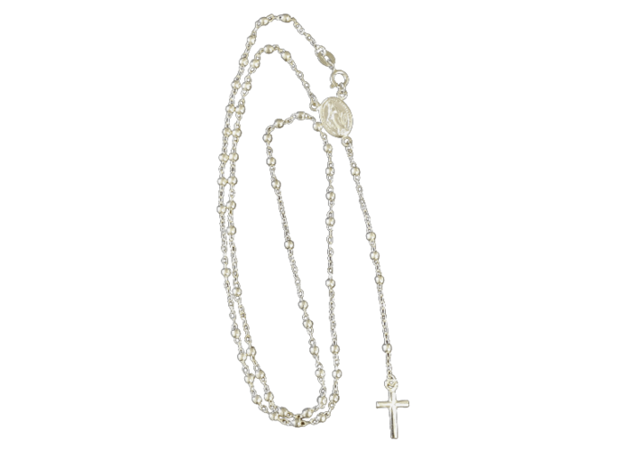Chapelet Argent 925- PETITS grains 3mm + boîte