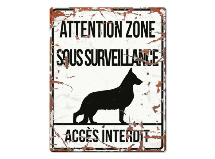 Plaque "Attention" Berger Allemand - 4 formats