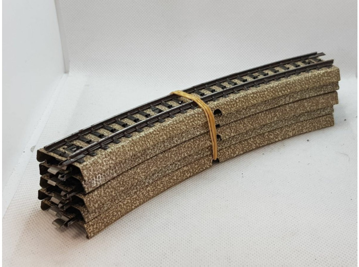 MARKLIN 5100 - HO ELEMENT DE VOIE 1/1 LOT DE 5 RAILS COURBE 18CM