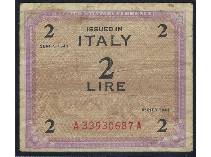 ITALIE 2 LIRE SERIE 1943 TB+