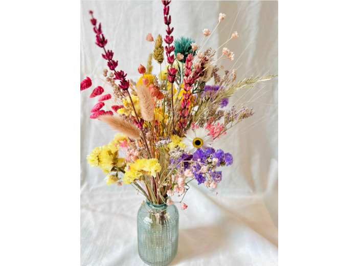 Bouquet séché en fiole VALÉRIE