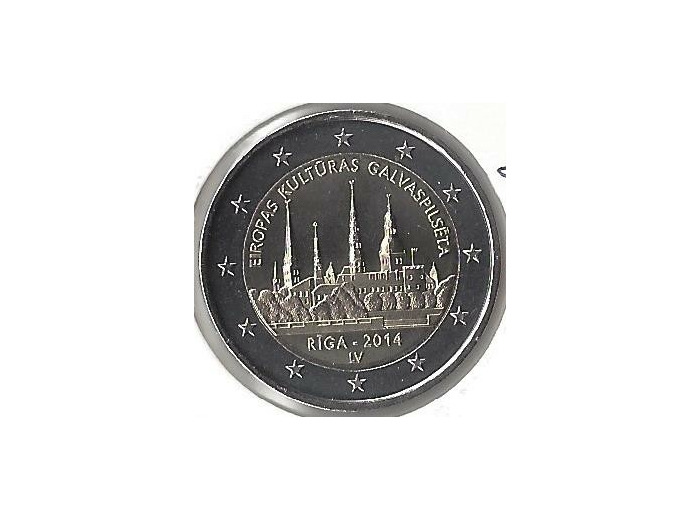 LETTONIE 2014 2 EURO COMMEMORATIVE RIGA SUP