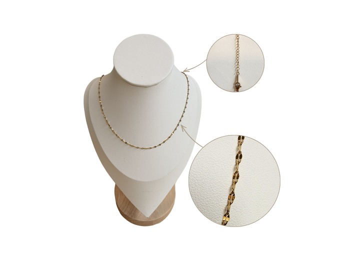 Collier en Acier inoxydable Doré 60cm - maille 2mm