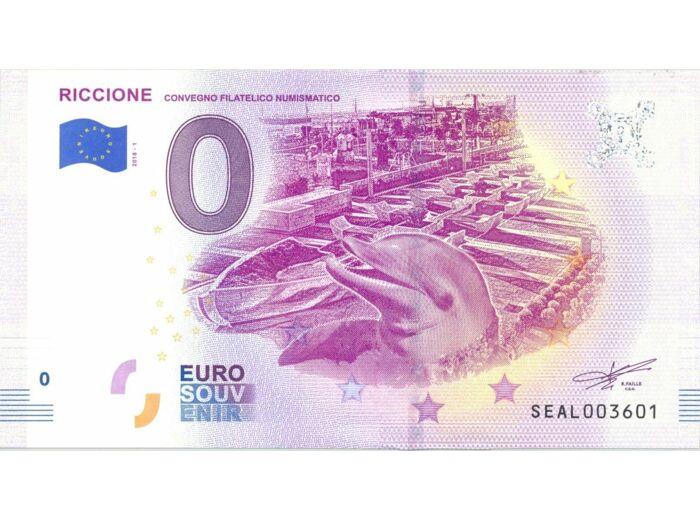 ITALIE 2018-1 RICCIONE BILLET SOUVENIR 0 EURO TOURISTIQUE NEUF