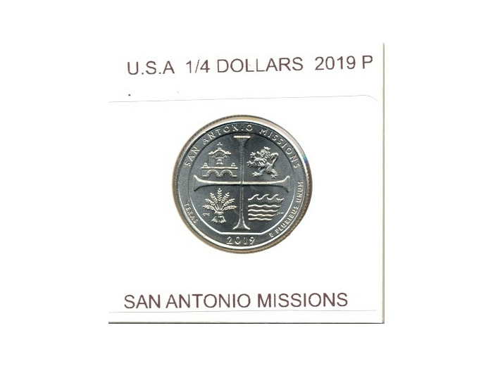 AMERIQUE ( U.S.A ) 1/4 DOLLAR 2019 P SAN ANTONIO MISSIONS SUP