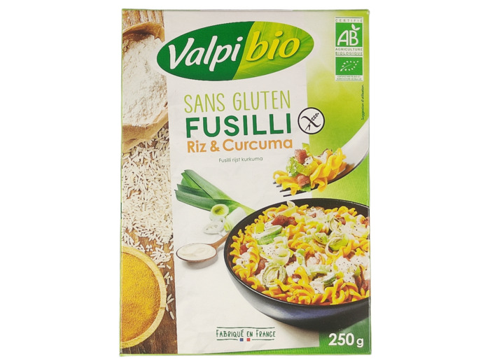 Fusilli Riz et Curcuma Sans Gluten Bio 250g