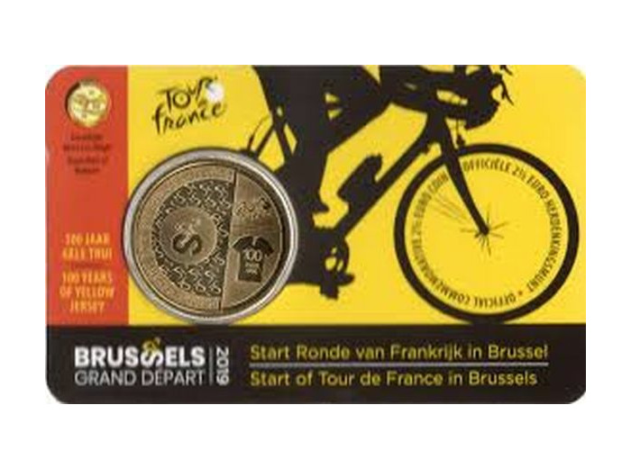 BELGIQUE 2019 2,5 EURO TOUR DE FRANCE COINCARD VERSION FLAMANDE