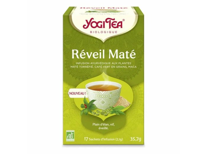 Infusion réveil maté Bio-17 sachets-Yogi Tea