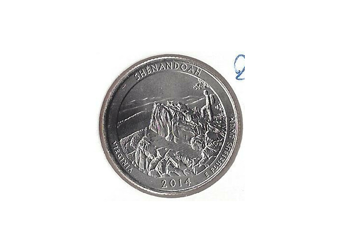 AMERIQUE (U.S.A) 1/4 DOLLAR 2014 D SHENANDOAH SUP-