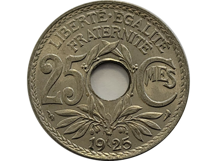 FRANCE 25 CENTIMES LINDAUER 1925 SUP (G380) n4