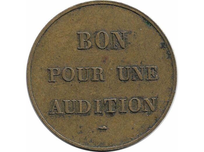 JETON - JETON D AUDITION UNIFACE BON POUR UNE AUDITION TTB