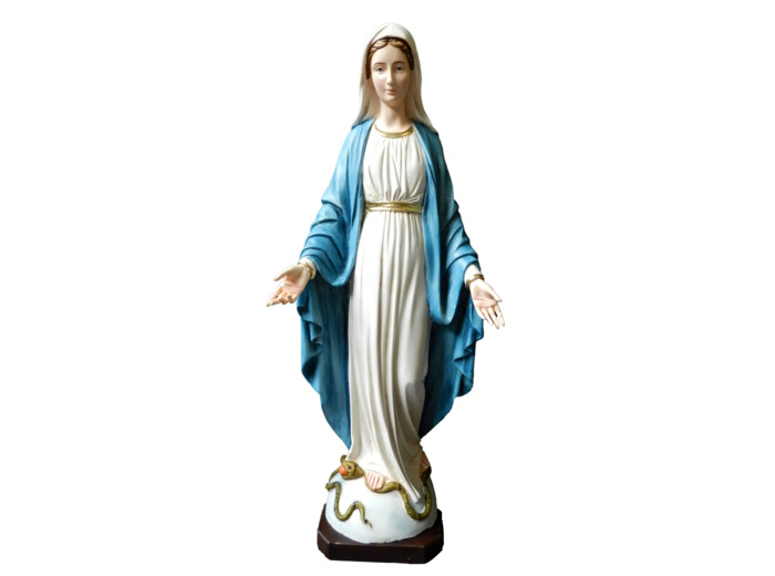 Vierge Miraculeuse 50cm polychrome- résine peinte main